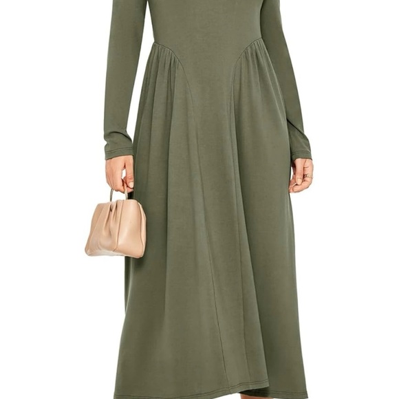 Amazon Dresses & Skirts - Olive Green Long Sleeve Dress